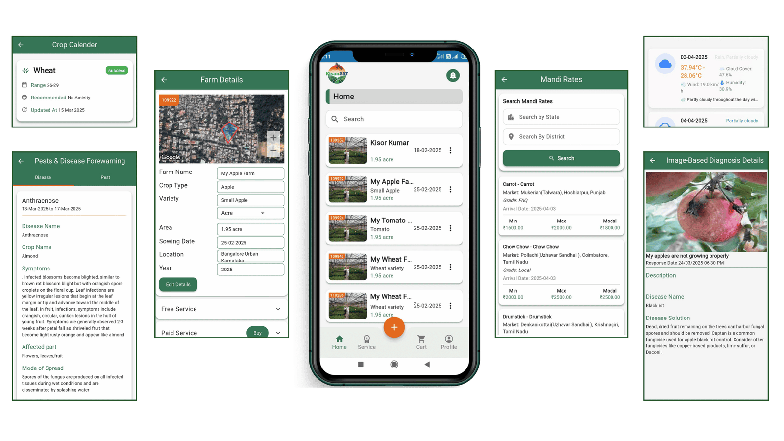 KisanSAT Mobile App Preview